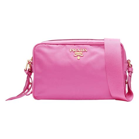 prada camera bag pink|More.